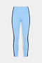 The SPLITS59 Sam High Waist Rigor 7/8 leggings in Skylight/Cobalt feature a light blue design with dark blue side panels, showcased on a plain white background.