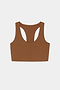 Sara Airweight Bra - Toffee by SPLITS59, crafted from nylon spandex, shown flat on a white background. HTS 6109.90.1090.