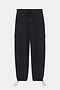 The Nico Airweight Cargo Pant by SPLITS59, in black, features a relaxed fit with side pockets and elastic cuffs. Made of lightweight Airweight fabric, these pants offer ultimate comfort and style for everyday wear, displayed flat on a white background.