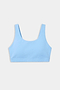 The SPLITS59 Sprint Rigor Bra in Skylight features a scoop neckline and wide straps, ideal for gym workouts and multi-sport performance, shown against a plain white background.