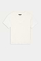 The Georgia Jersey V-Neck - White by SPLITS59, a soft blend short-sleeve crop top, is shown laid flat on a white background.