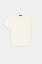 The Georgia Jersey V-Neck - White by SPLITS59, a soft blend short-sleeve crop top, is shown laid flat on a white background.