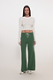 Louise Rib Long Sleeve Crop - Arugula