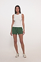 Ella Airweight Track Short - Arugula/White