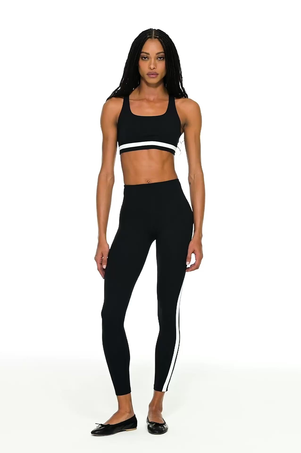 Miles High Waist Rigor 7/8 - Black/White – SPLITS59