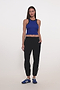 Kiki Rib Crop Tank - Lotus Red/Cobalt