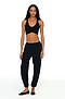 Megan Woven Nylon Jogger - Black