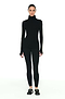 Jackson Rib Full Length Turtleneck - Creme/Black