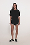 Megan Woven Nylon Run Short - Black/Creme
