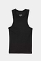 A SPLITS59 Kiki Rib Tank Full Length in Black, perfect for gym workouts on a white background.