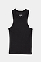 A SPLITS59 Kiki Rib Tank Full Length in Black, perfect for gym workouts on a white background.