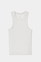 A SPLITS59 Kiki Rib Tank Full Length - White on a white background.