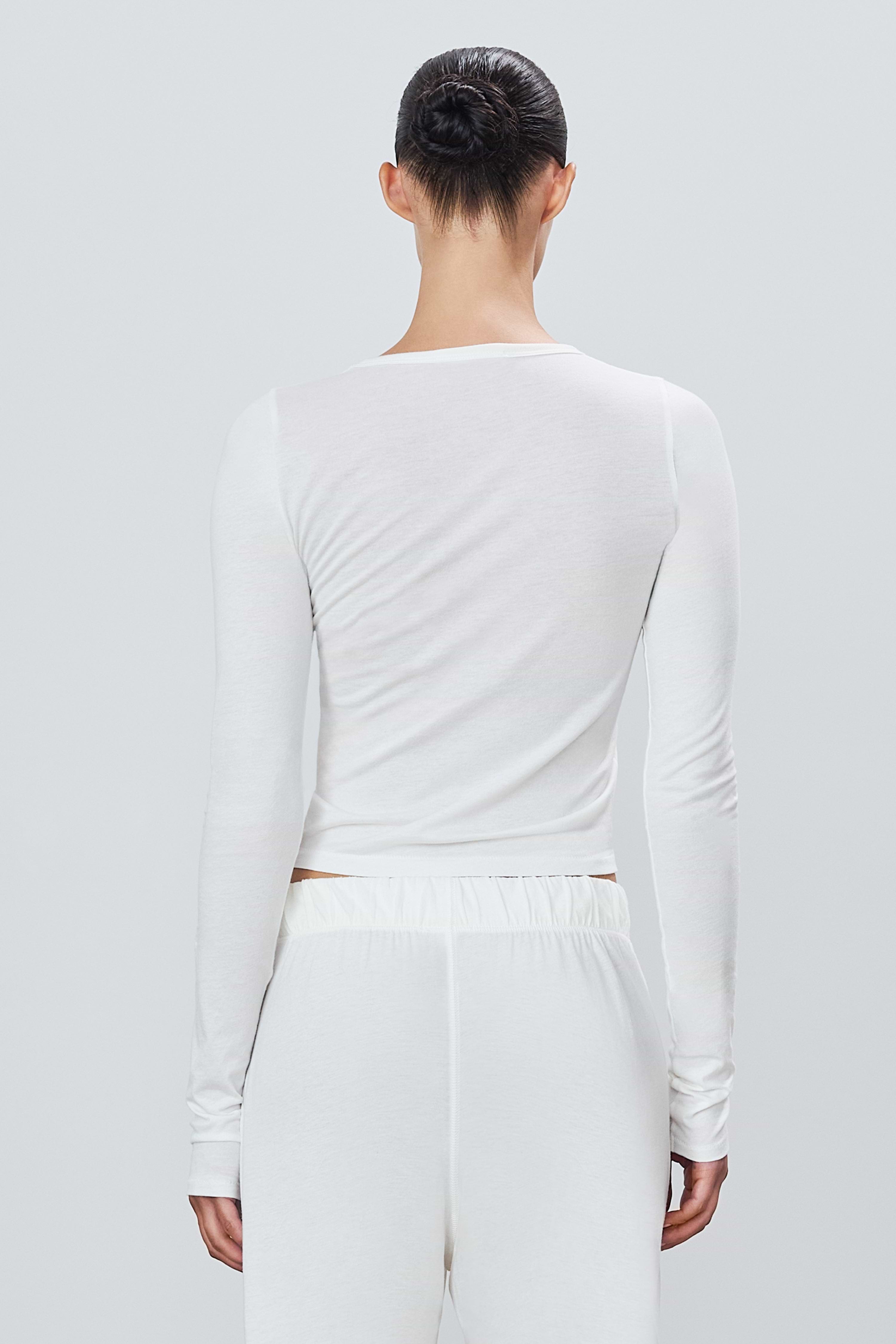 FITTED CREWNECK LONG SLEEVE T-SHIRT sj - ÉTERNE