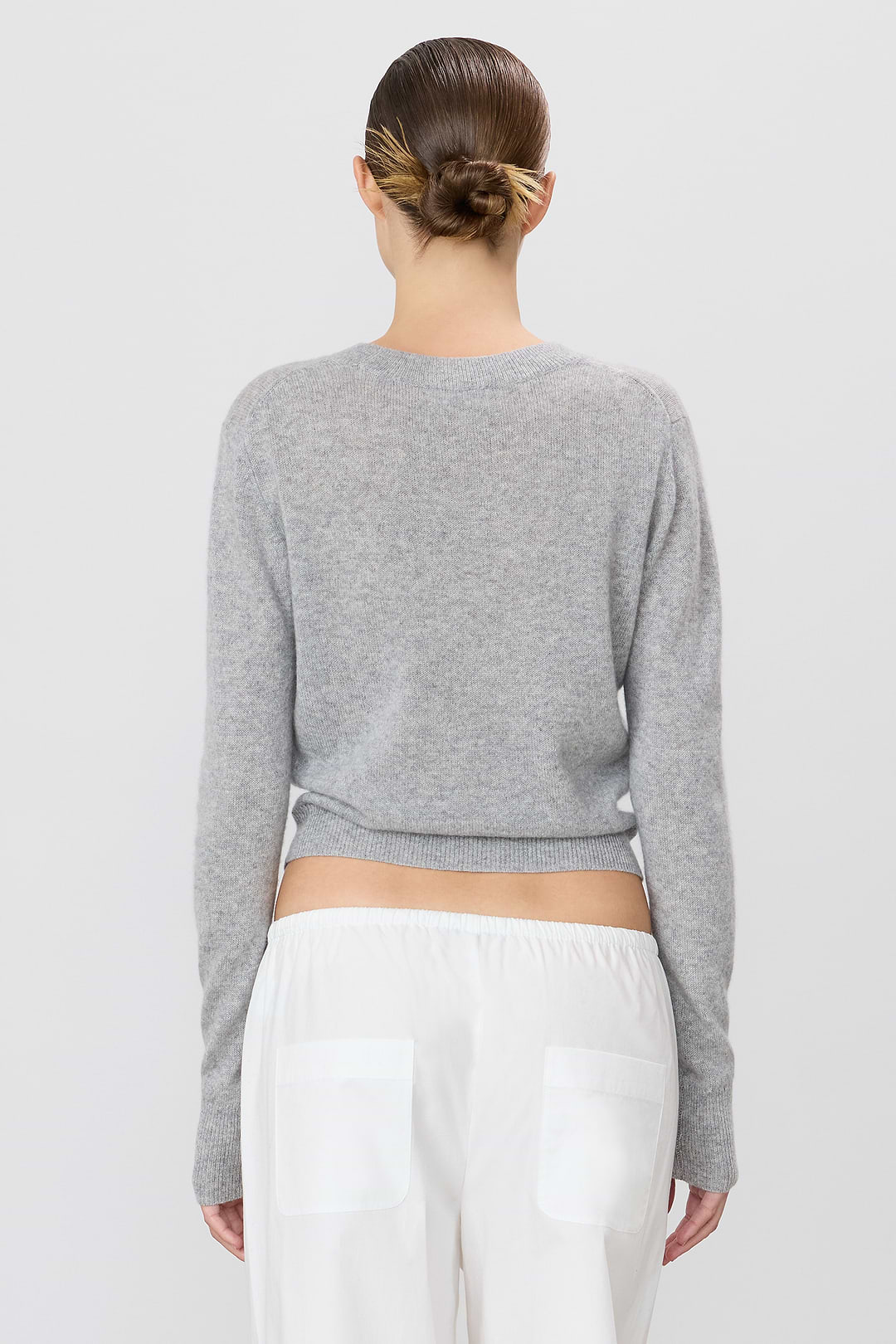 17000✨HERMES カシミヤ100% ノースリーブニット ブラウス グレー Francis Sweater | Midweight Cashmere | Heather Grey