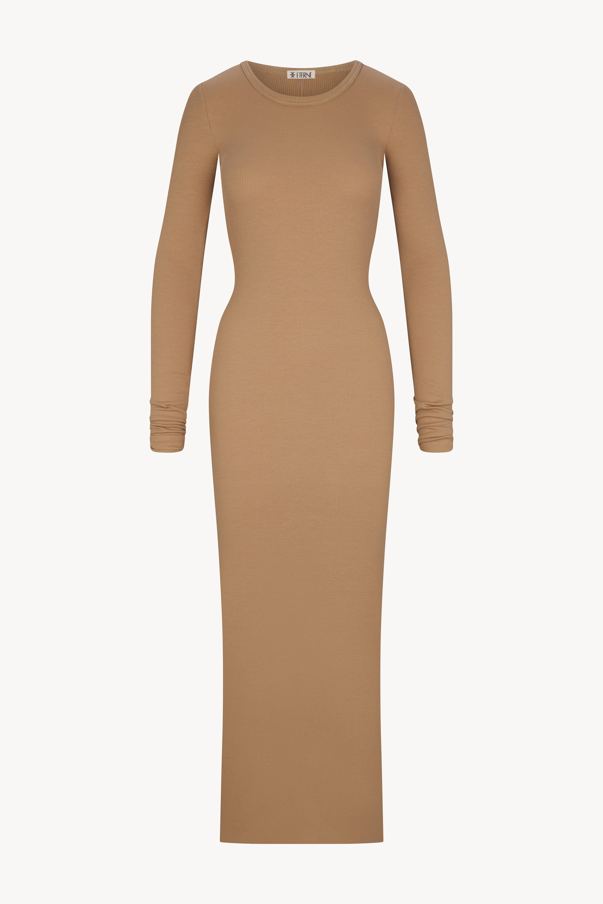 LONG SLEEVE CREWNECK MAXI DRESS - ÉTERNE
