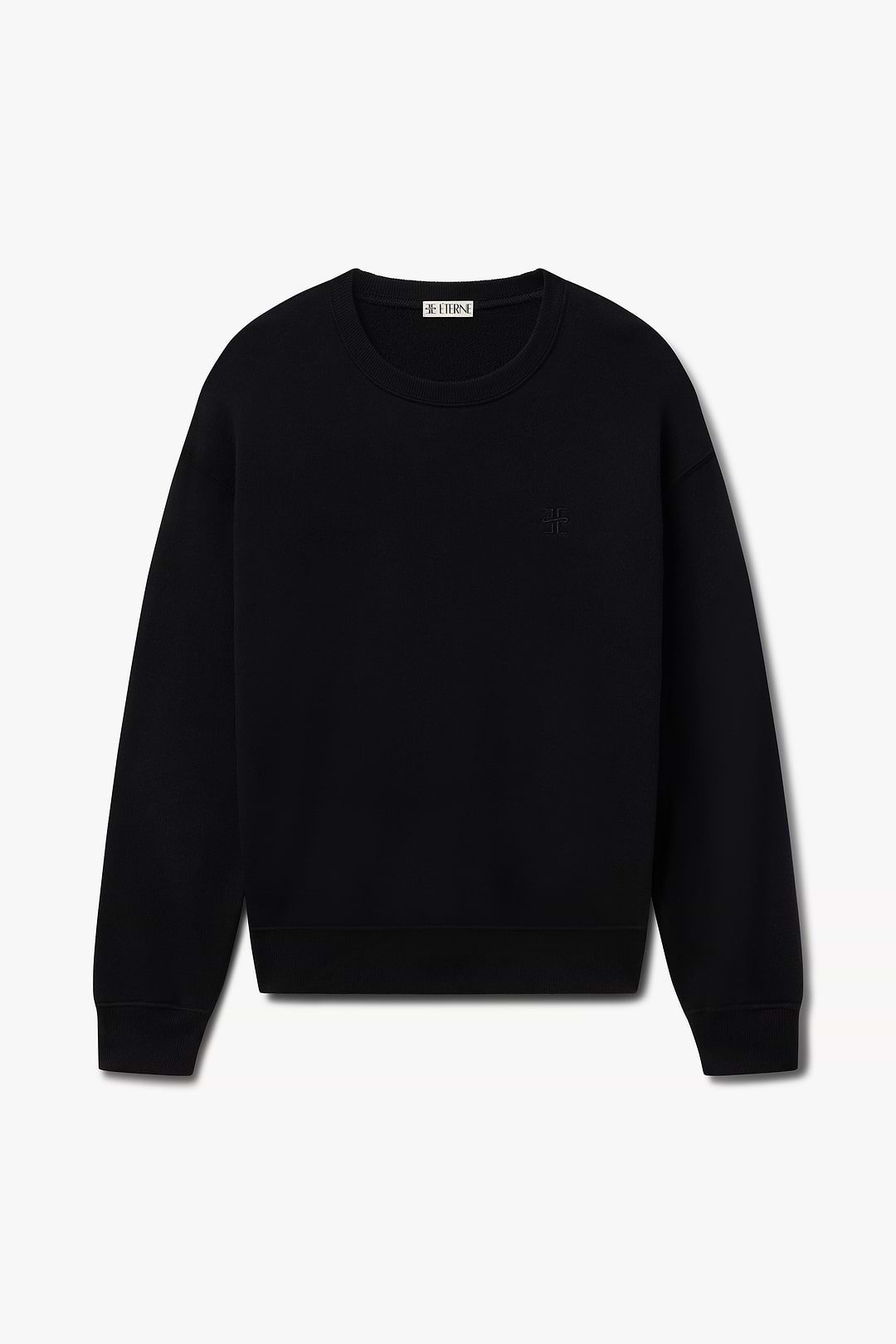 Oversized Crewneck Sweatshirt | French Terry | Black