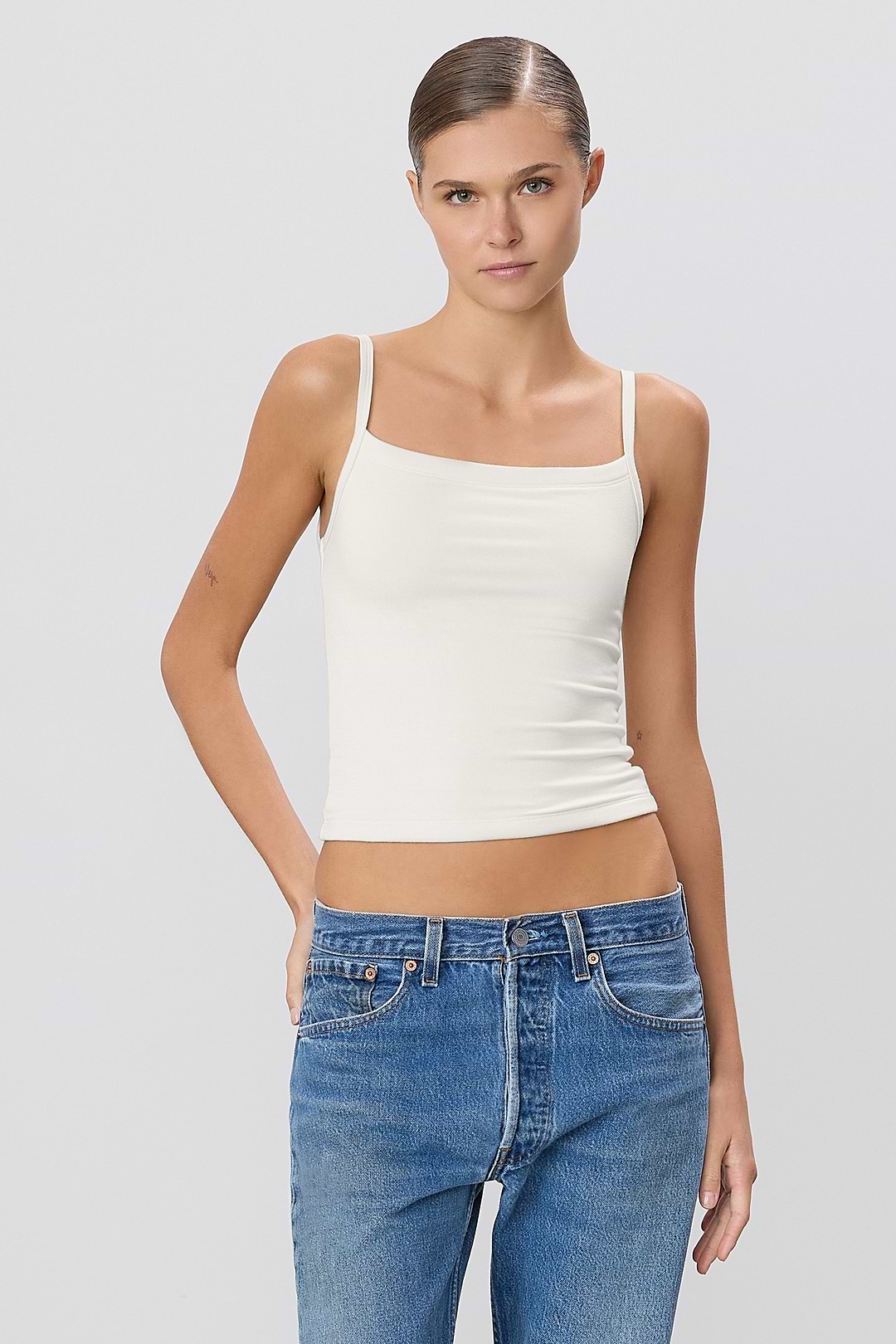 90s Tank | Soft Jersey | Ivory