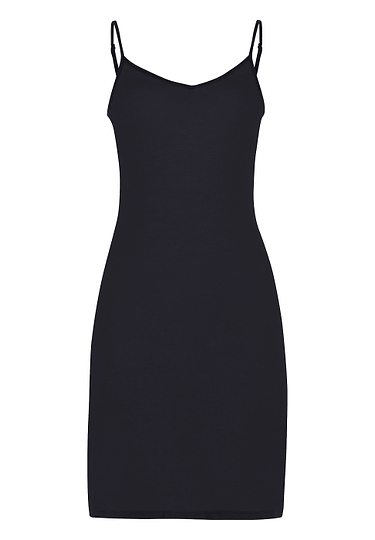 Front cutout view of HA black cotton Bodydress