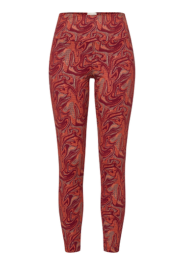 Front cutout view of HA graphic marble microfibre Leggings