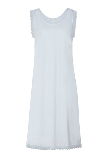 Front cutout view of HA watery blue cotton Sleeveless Nightdress 90cm