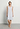 Full-body view of a women model wearing HA watery blue cotton Sleeveless Nightdress 90cm