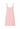 Front cutout view of HA coral pink cotton Spaghetti Dress 90cm