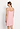 Back view of a women model wearing HA coral pink cotton Spaghetti Dress 90cm