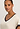Close-up view of a women model wearing HA antique white cotton S/SLV Nightdress 85cm
