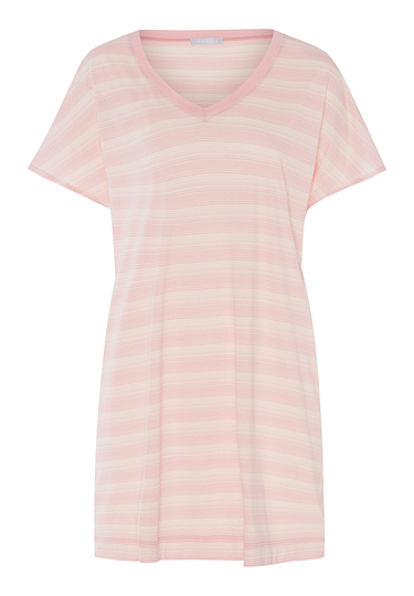 Front cutout view of HA coral stripes cotton S/SLV Nightdress 85cm