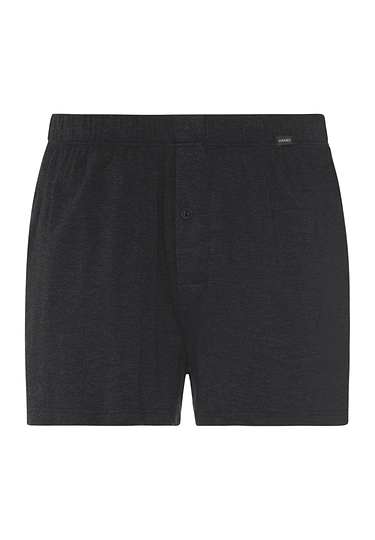 Front cutout view of HA charcoal melange modal/viscose/tencel Boxers