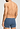 Back view of a men model wearing HA tanzanite melange modal/viscose/tencel Pants