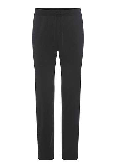 Front cutout view of HA charcoal melange modal/viscose/tencel Long Pants
