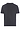 Back cutout view of HA charcoal melange modal/viscose/tencel S/SLV Shirt V-Neck