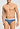 Front view of a men model wearing HA stormy gray/tanzanite cotton Briefs 2Pack