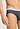 Close-up view of a men model wearing HA charcoal art / smokey olive cotton Briefs 2Pack