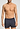 Front view of a men model wearing HA stormy gray cotton Boxers