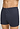 Close-up view of a men model wearing HA stormy gray cotton Boxers