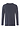 Back cutout view of HA stormy gray cotton L/SLV Henley Shirt