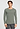 Front view of a men model wearing HA shadow cotton L/SLV Henley Shirt