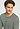 Close-up view of a men model wearing HA shadow cotton L/SLV Henley Shirt