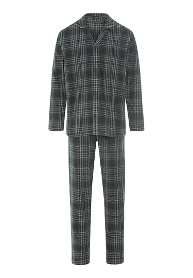 Front cutout view of HA willow squares cotton L/SLV Pajama