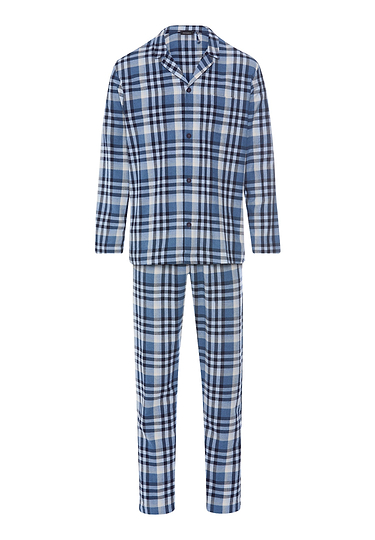 Front cutout view of HA pacific squares cotton L/SLV Pajama