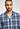 General view of a men model wearing HA pacific squares cotton L/SLV Pajama