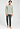 Full-body view of a men model wearing HA willow squares cotton Long Pants