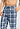 Close-up view of a men model wearing HA pacific squares cotton Long Pants
