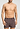 Front view of a men model wearing HA libra stripes cotton Boxers