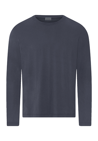 Front cutout view of HA stormy gray cotton L/SLV Shirt