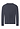 Back cutout view of HA stormy gray cotton L/SLV Shirt