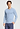 Front view of a men model wearing HA cashmere blue cotton L/SLV Shirt