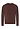 Front cutout view of HA glazed chocolate cotton L/SLV Shirt